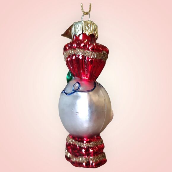 3" Christmas Snowman Candy Wrapper Hand Blown Glass Ornament Thomas Pacconi 2002 - Picture 9 of 9